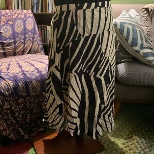 Anthropologie Maeve Silk Tribal Subtly High-Low Skirt Size 8